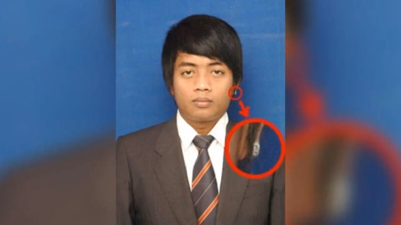 Aduh, Foto SKCK Malah Lupa Lepas Anting